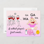 プレーヤーの位置をテーマにしたおもしろいNetball引用文 ポストカード (正面/裏面)