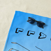 プレーヤーの位置愛ネットボール ビーチタオル (インサイチュ)