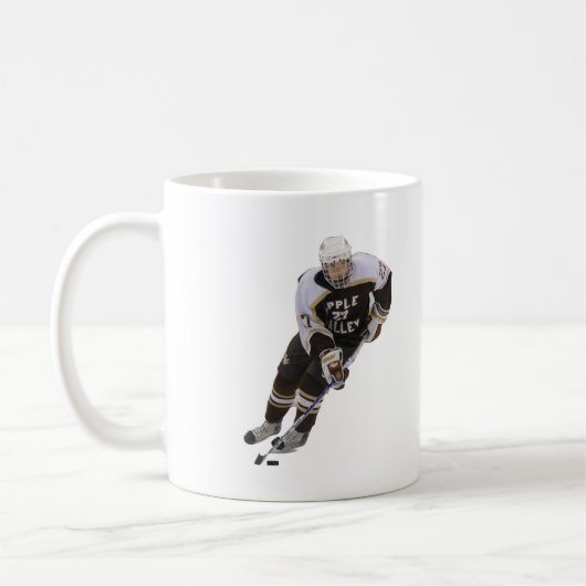 プレーヤーの写真及びAVのロゴのコーヒー・マグ コーヒーマグカップ (左)