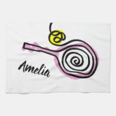 プレーヤーまたはコーチのためのかわいい台所タオルのギフトのアイディア キッチンタオル (横)