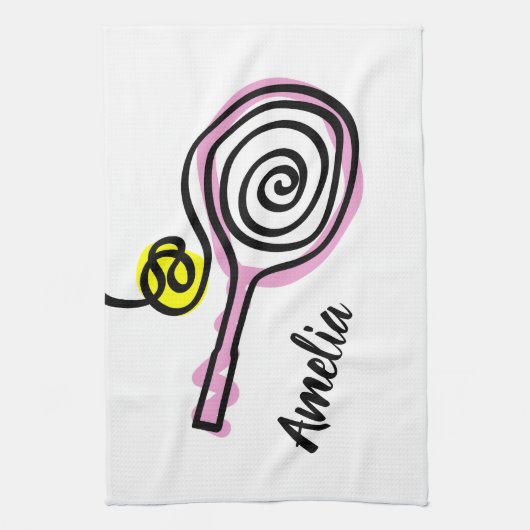 プレーヤーまたはコーチのためのかわいい台所タオルのギフトのアイディア キッチンタオル (縦)