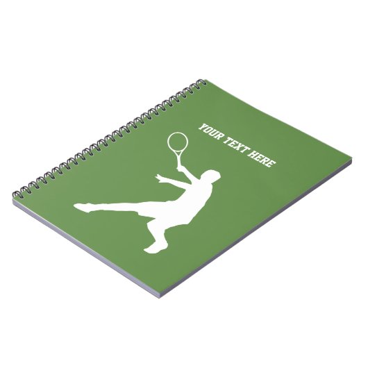 プレーヤーまたはコーチのためのカスタムなテニスのノートのギフト ノートブック (左側)
