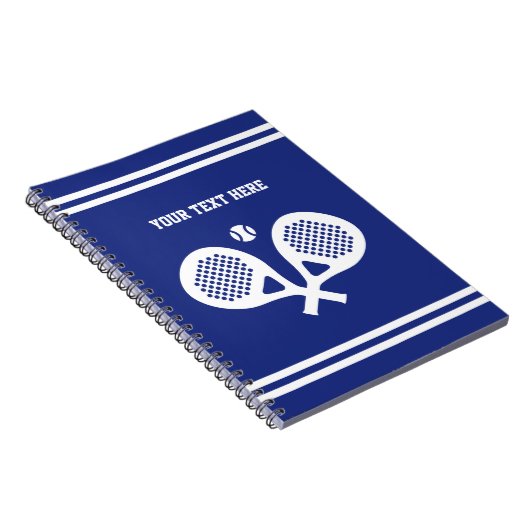 プレーヤーまたはコーチのためのパデルテニスのノートのギフト ノートブック (右側)