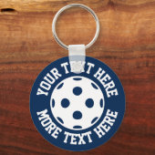 プレーヤーやファンのためのウィッフルボールキーチェーンギフト キーホルダー (正面)