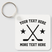 プレーヤーカスタムとチームのためのアイスホッケーキーチェーン キーホルダー (正面)