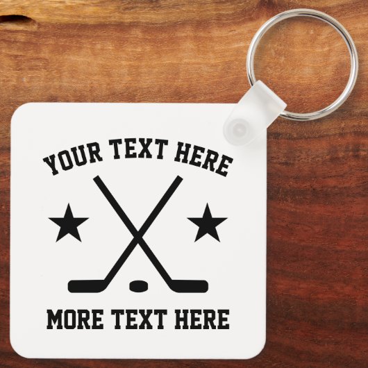 プレーヤーカスタムとチームのためのアイスホッケーキーチェーン キーホルダー (裏面)