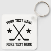 プレーヤーカスタムとチームのためのアイスホッケーキーチェーン キーホルダー (裏面)