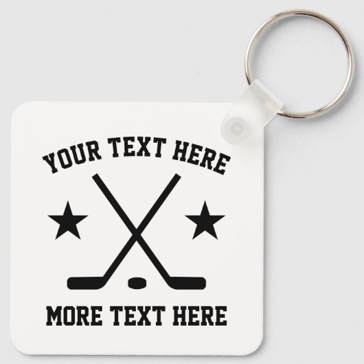 プレーヤーカスタムとチームのためのアイスホッケーキーチェーン キーホルダー (裏面)