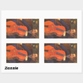 プレーヤーシュネクルドポートレートバイポールゴーギン 長方形シール (シート)