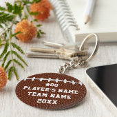 プレーヤーパーソナライズされたのための安いサッカーのギフトBULK キーホルダー (側面)