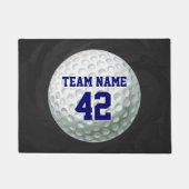 プレーヤー名前および数ゴルフ・ボール ドアマット (正面)