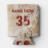 プレーヤー向けの安いサッカーのギフトパーソナライズされた 缶クーラー (裏面)