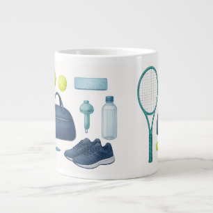 プレーヤー用テニス用具 ジャンボコーヒーマグカップ