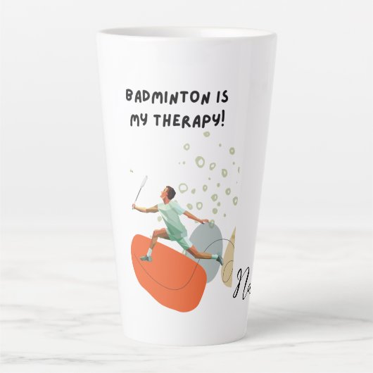 プレーヤー用バドミントンラテマグ カフェラテマグ (正面)