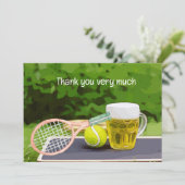プレーヤー用ラケットボールビール付テニス サンキューカード (スタンド正面)
