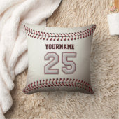 プレーヤー第25 -クールな野球のステッチ クッション (ブランケット)