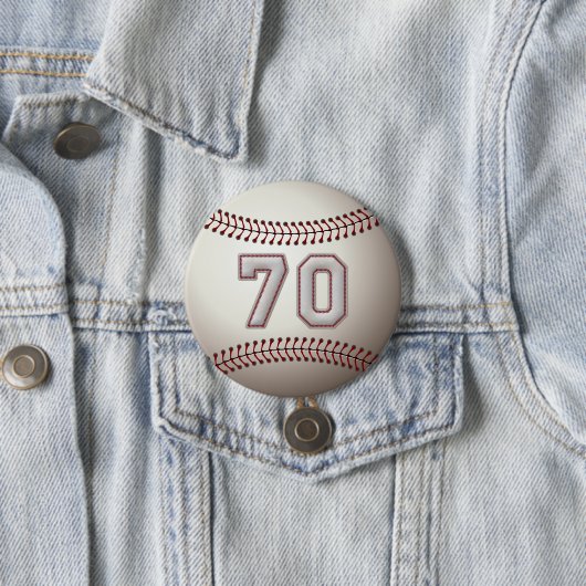 プレーヤー第70 -クールな野球はピンをステッチします 缶バッジ (インサイチュ)