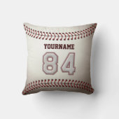 プレーヤー第84 -クールな野球のステッチ クッション (裏面)