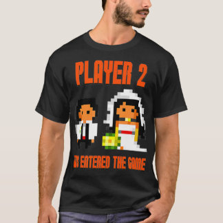 プレーヤー2がゲームのビデオゲ結婚ーマーに参加 Tシャツ