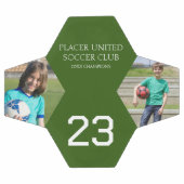 プレーヤー2枚の写真記念ゲーム サッカーボール (フラット)