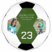 プレーヤー2枚の写真記念ゲーム サッカーボール (正面)