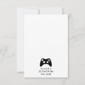 プレーヤー3のビデオゲームのベビーのカップルのシャワー 招待状 (裏面)