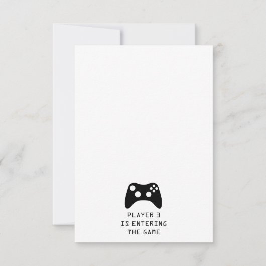 プレーヤー3のビデオゲームのベビーのカップルのシャワー 招待状 (裏面)