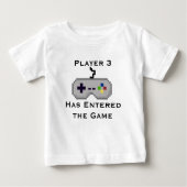 プレーヤー3はゲームのクリーパーのワイシャツ-灰色--に入りました ベビーTシャツ (正面)