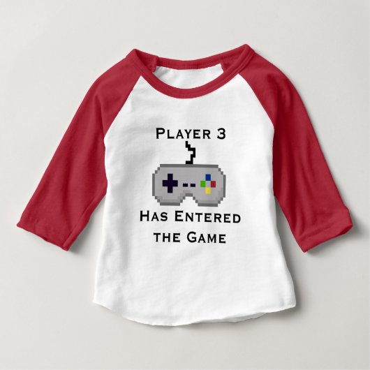 プレーヤー3はゲームのクリーパーのワイシャツ-灰色--に入りました ベビーTシャツ (正面)