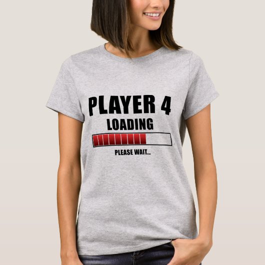 プレーヤー4の負荷の妊娠 Tシャツ (正面)