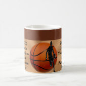 プレーヤー、コーチのためのパーソナライズなバスケットボールのマグ コーヒーマグカップ (中央)