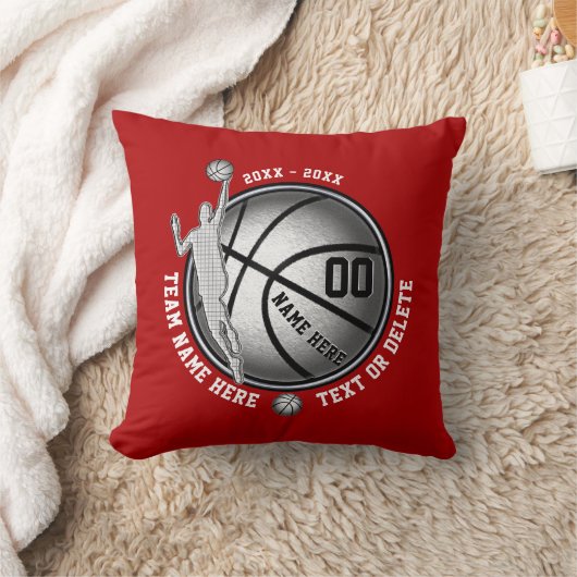 プレーヤー、先輩のためのパーソナライズなバスケットボールのギフト クッション (ブランケット)