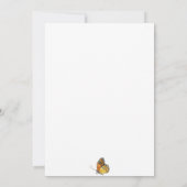 プレーリーの野の花、蜂、蝶のベイビーシャワー 招待状 (裏面)