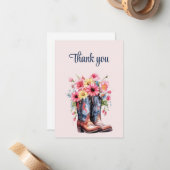 プレーリーの開花:ヴィンテージほこりっぽいピンクノートカード ノートカード (正面/裏面インサイチュ)