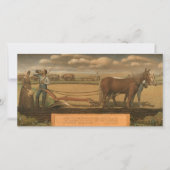 プレーリーを破る， 1939 by Grant Wood サンキューカード (正面)