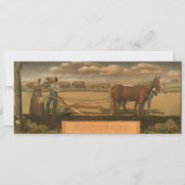 プレーリーを破る， 1939 by Grant Wood シーズンカード (正面)