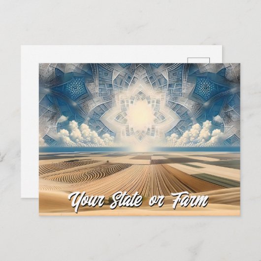 プレーリーウィートファーム抽象芸術 ポストカード (正面/裏面)