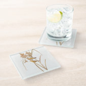 プレーリーウォーブラーオードボンイエローバード ガラスコースター (アングル)