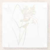 プレーリーウォーブラーオードボンイエローバード ガラスコースター (裏面)