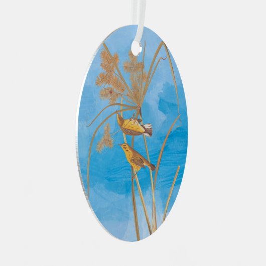 プレーリーウォーブラーオードボンイエローバード メタルオーナメント (正面右)