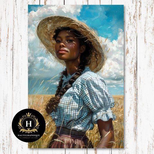 プレーリーガール編みヘアブルーギンガムデクーページ 薄葉紙