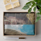 プレーリーガール編みヘアブルーギンガムデクーページ 薄葉紙 (ギフト)