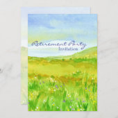 プレーリーグラスメドウリタイアメントパーティの招待状 招待状 (正面/裏面)