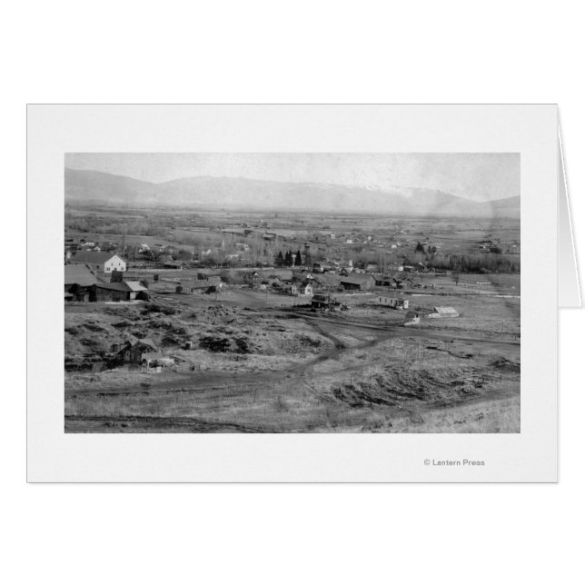 プレーリーシティー、オレゴン州バードアイタウンビュー (正面横)