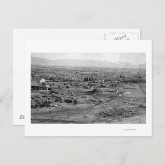 プレーリーシティー、オレゴン州バードアイタウンビュー ポストカード (正面/裏面)