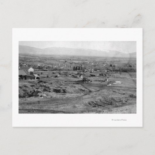 プレーリーシティー、オレゴン州バードアイタウンビュー ポストカード (正面)
