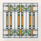 プレーリースクールスタイル解釈第4号 ガラスコースター (正面)