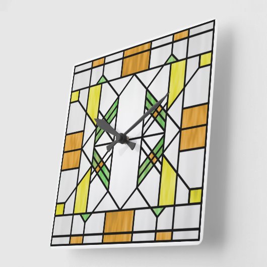 プレーリースクールスタイル通訳第2号 スクエア壁時計 (傾斜)