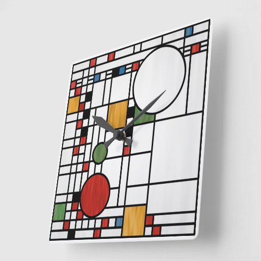 プレーリースクールスタイル通訳第5号 スクエア壁時計 (傾斜)