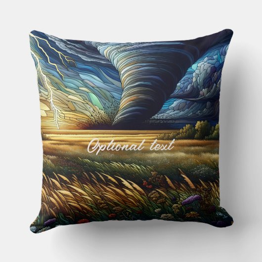 プレーリートルネードステンドグラス クッション (裏面)